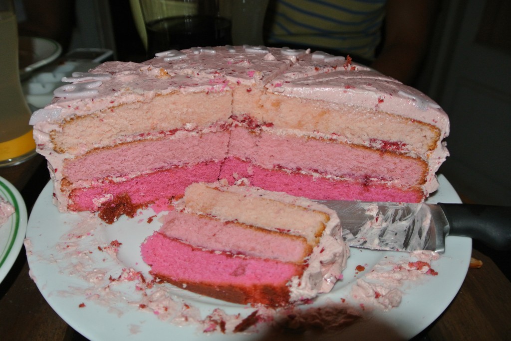 Gâteau Dégradé de Rose - Glaçage Pétale