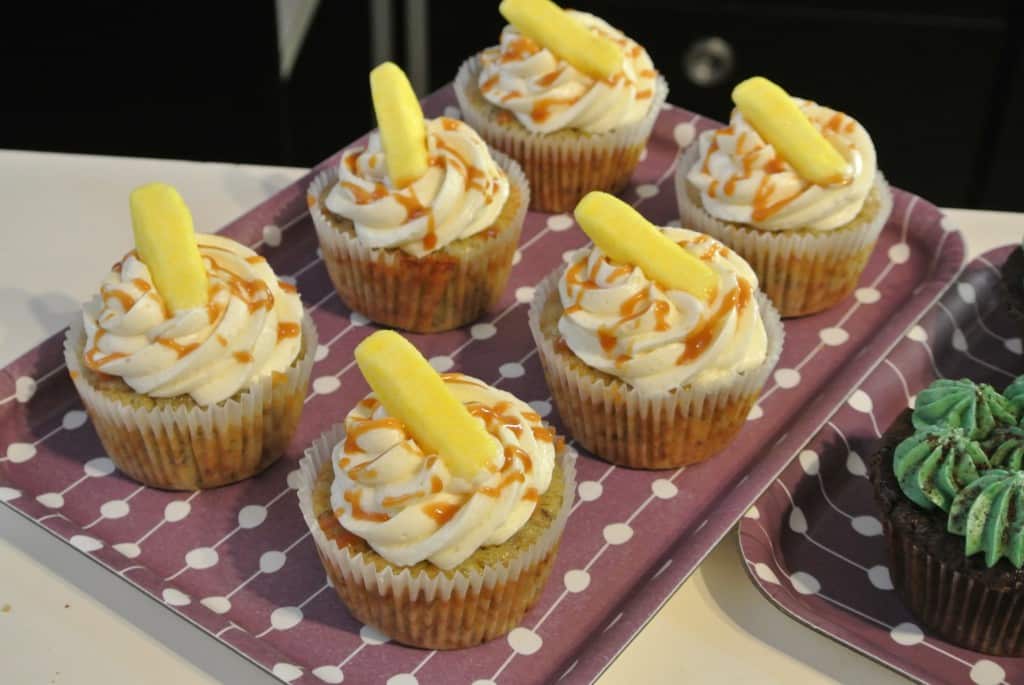 Cupcakes Banane / Caramel au Beurre Salé Maison
